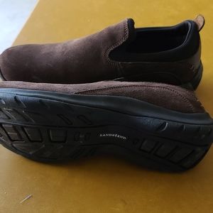 Lands End slip on leather shoes